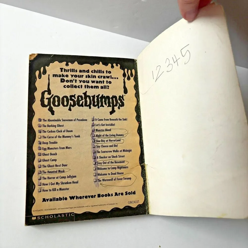 Goosebumps Book The Curse of the Mummy's Tomb #5 RL Stine 1993 1st Ed No Number